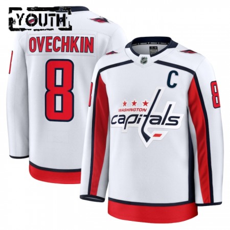 Børn NHL Washington Capitals Trøje 2024-25 Fanatics Premium Alexander Ovechkin Hvid Udebane